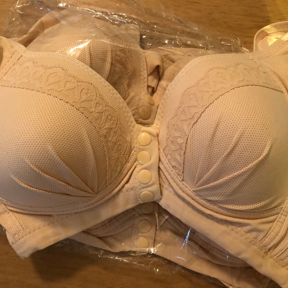 Front Button Breathable Skin-Friendly Cotton Bra 42B